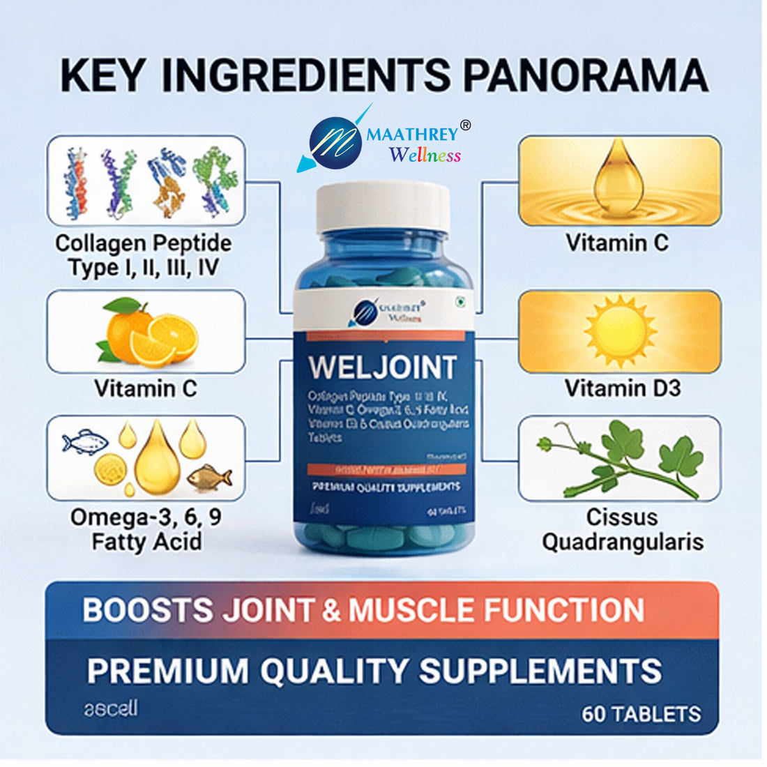 Weljoint Tablets – For Joint, Bone & Skin Health