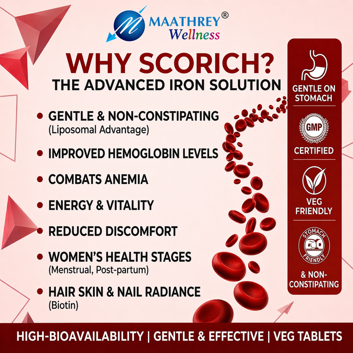 Scorich Liposomal Iron Tablets – For Blood Health & Energy Support