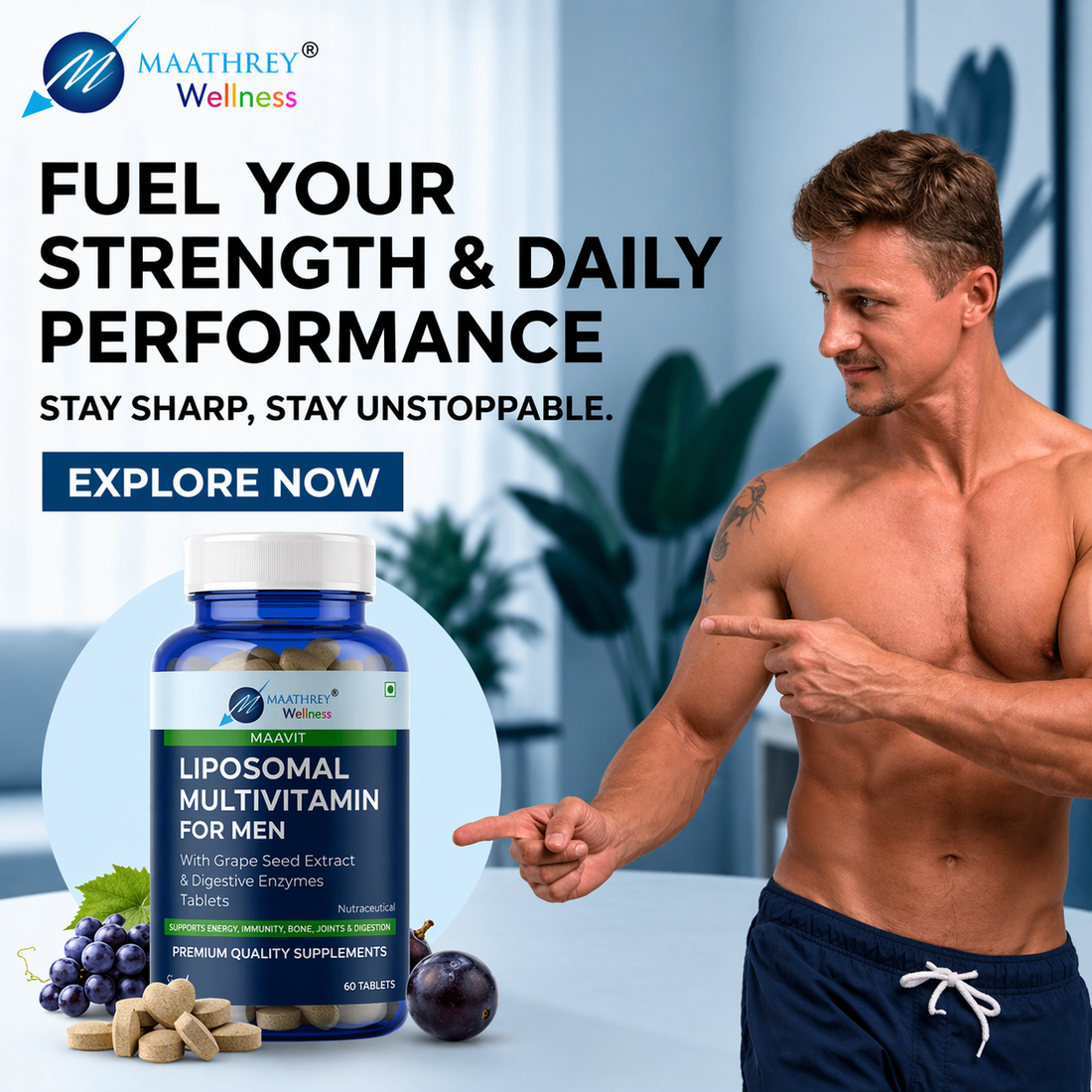 Maavit Men Multivitamin Tablets – Daily Health Support for Men