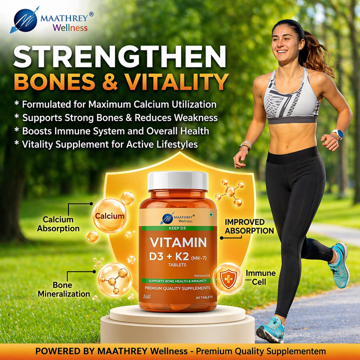 Keep D3 Vitamin D3 + K2 Tablets – For Bone Health & Immunity