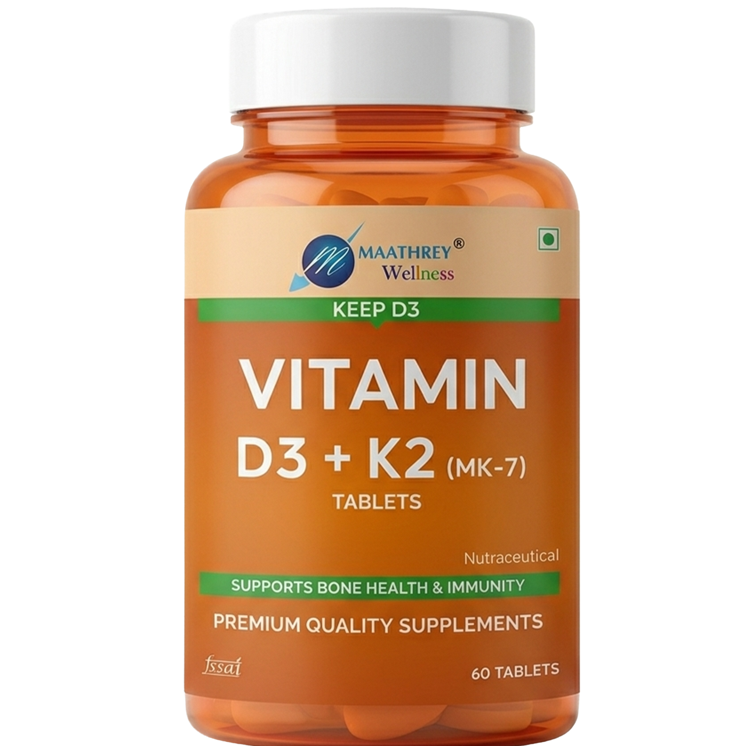 Keep D3 Vitamin D3 + K2 Tablets – For Bone Health & Immunity