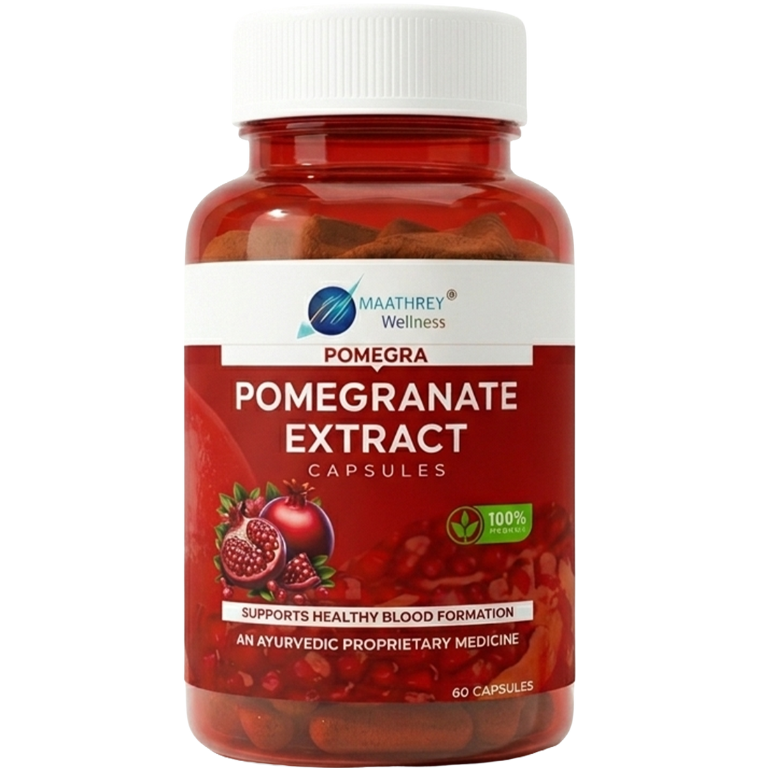 Pomegra Pomegranate Extract Capsules – For Blood Health & Energy