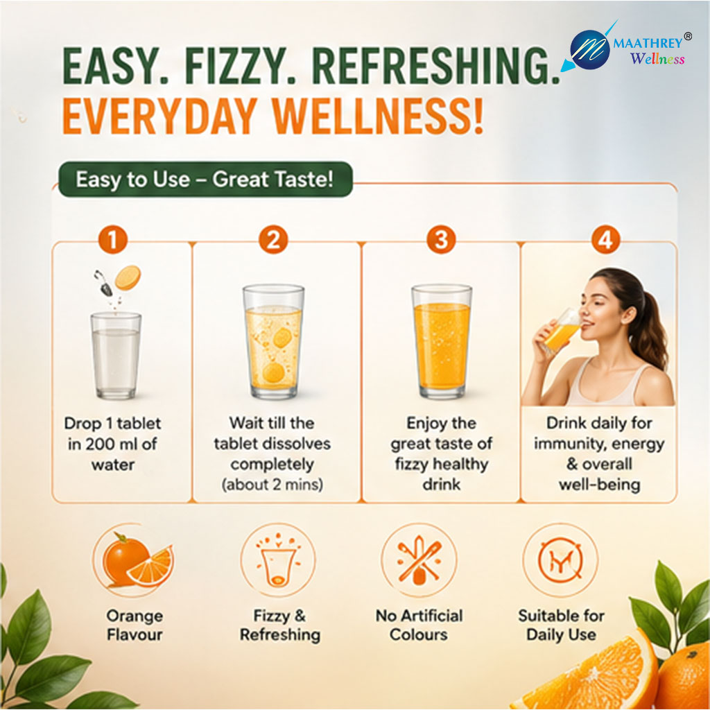 ASCOR-C Vitamin C Effervescent Tablets – Immunity, Bone & Antioxidant Support