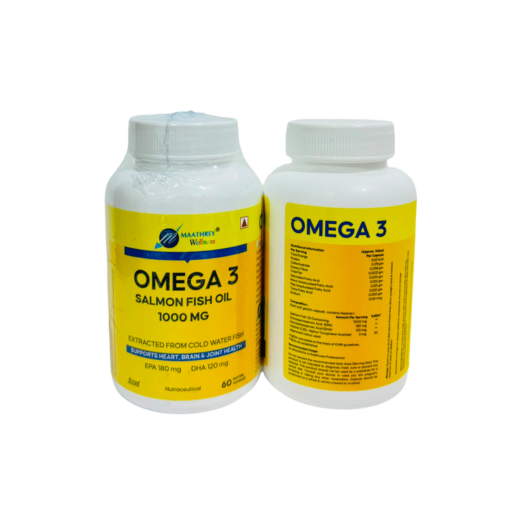 Omega 3 Salmon Fish Oil 1000 mg – Heart, Brain & Joint Support
